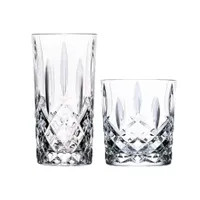 Glassware | Orchestra Cut Glass Whiskey Tumblers and Highball Glasses 340ml, 396ml 12pc Set | RCR... | Debenhams UK