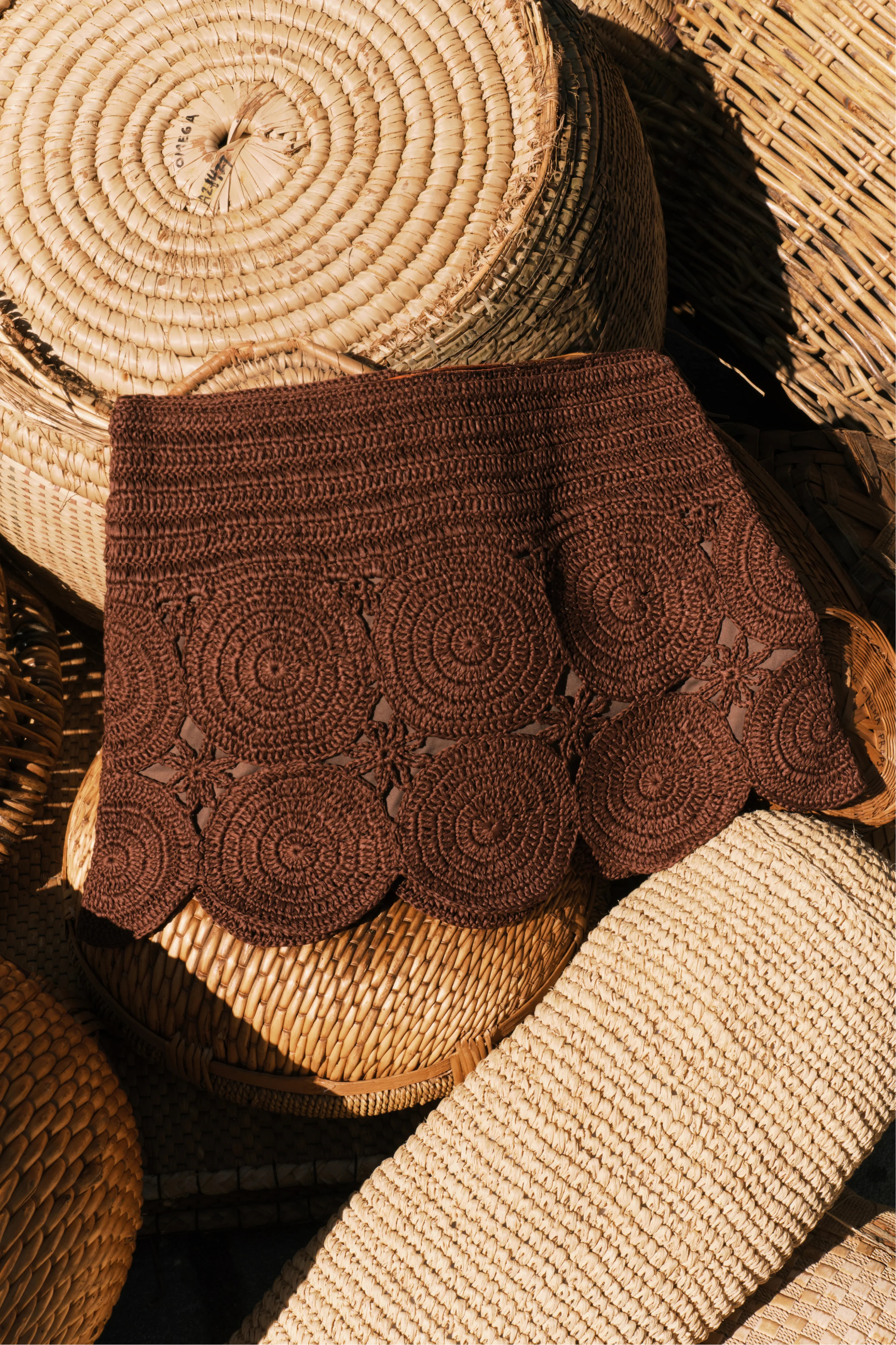 Beep Beep Mini Skirt In Choco Brown | Simon Miller