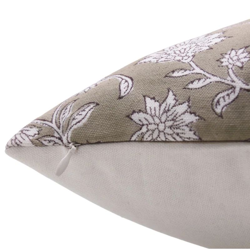 Deundrea Floral Cotton Indoor/Outdoor Pillow Cover | Wayfair North America