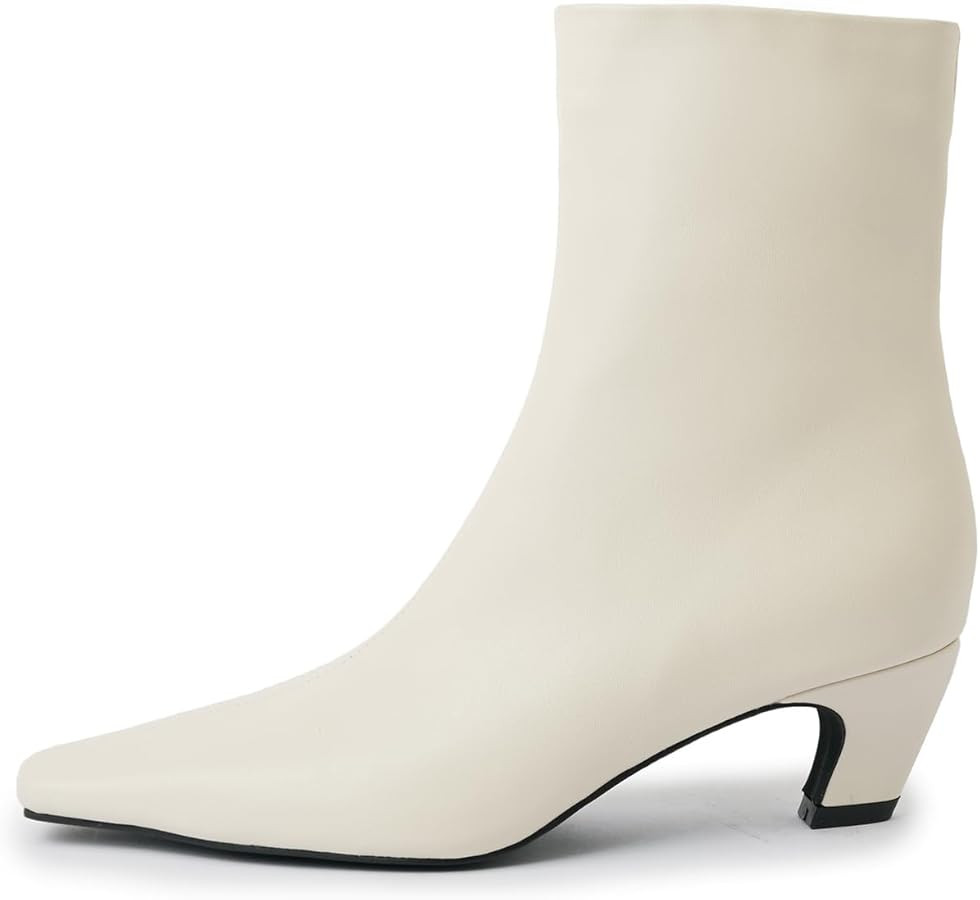 Beauty Cry Women's Booties Kitten Low Heel Square Toe Ankle Boots | Amazon (US)