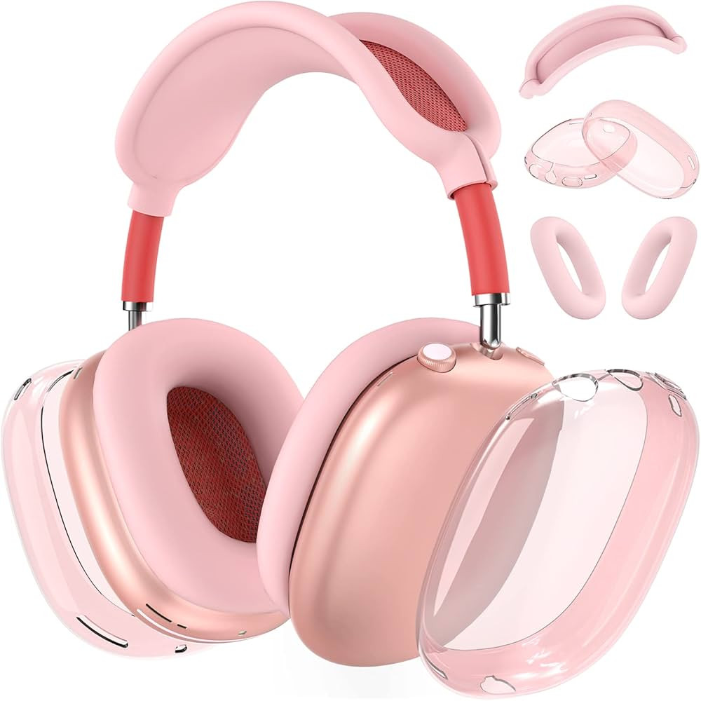 Silicone Case Cover for AirPods Max Headphones, Clear Soft TPU Ear Cups Cover/Ear Pad Case Cover/... | Amazon (US)