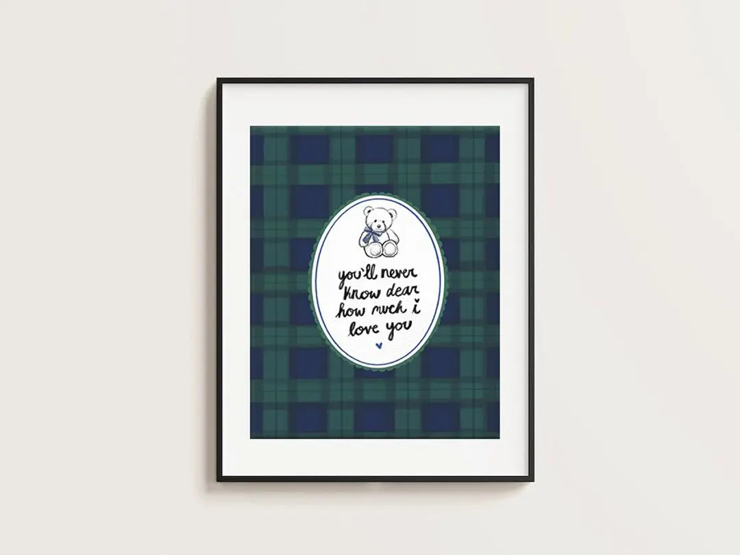 You'll Never Know Dear How Much I Love You Nursery Wall Art, Ralph Lauren Inspired Nursery, Vinta... | Etsy (US)