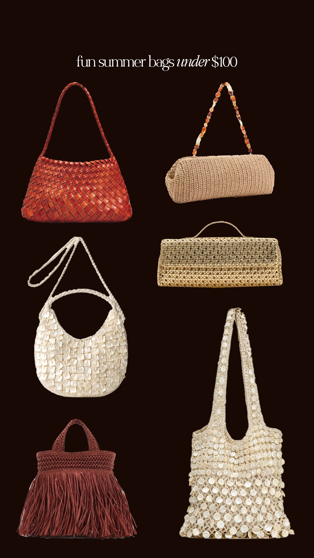 Fun summer bags under $100 🛒