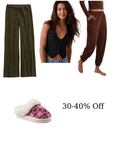 American eagle and aerie sales

Loungewear, slippers, denim vest, vest, aerie loungewear

#LTKfindsunder50 #LTKsalealert #LTKCyberWeek