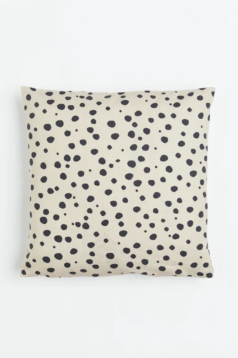 Dotted Cotton Cushion Cover - Light beige/dotted - Home All | H&M US | H&M (US + CA)