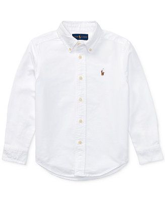 Polo Ralph Lauren Toddler and Little Boys Cotton Oxford Shirt - Macy's | Macy's