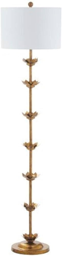 Safavieh FLL4003A Lighting Collection Landen Leaf 63.5" Antique Gold Floor Lamp, Metal | Amazon (US)