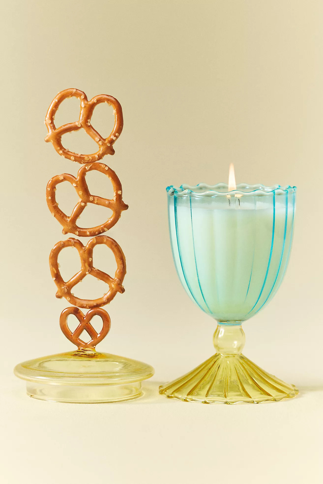 Astrid Gourmand Salted Caramel Pretzel Glass Candle | Anthropologie (US)