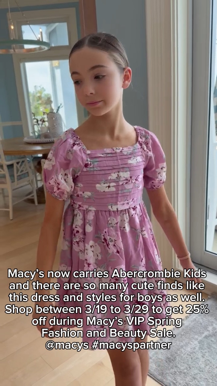 Macy’s now carries Abercrombie Kids and there are so many cute finds like this dress and styles for boys as well. This is included in the VIP Fashion Sale that runs from 03/19 to 03/29. @macys #macyspartner


#LTKKids #LTKmomlife