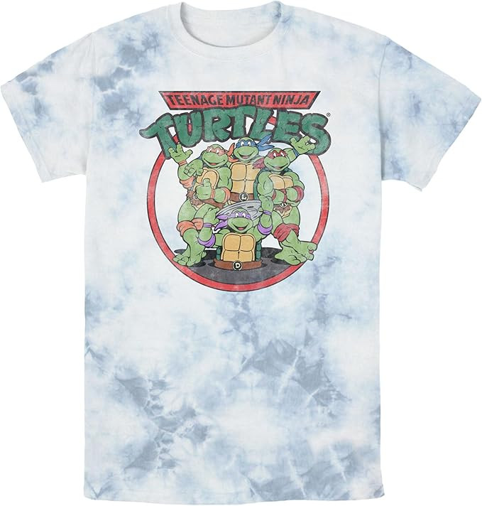 Men's Teenage Mutant Ninja Turtles Distressed Ninjas Circle T-Shirt | Amazon (US)