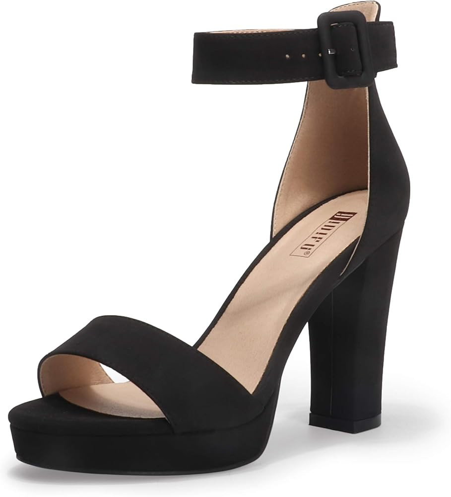 IDIFU Women's IN4 Sabrina Platform Chunky High Heels Ankle Strap Heeled Sandals Wedding Party Dre... | Amazon (US)