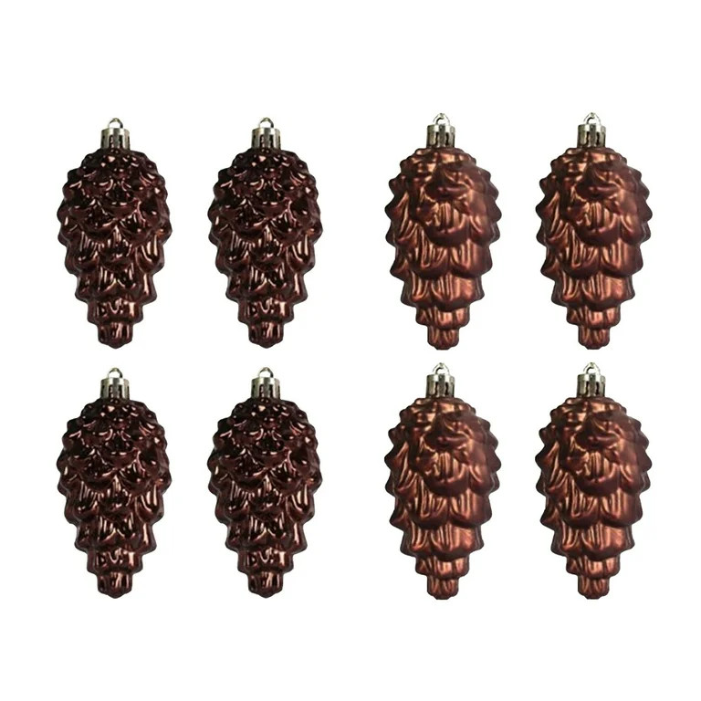 Hot Sale！8Pcs Christmas Pinecone Glass Ornaments,Fall Hanging Pine Cone Painted Glass Ornaments... | Walmart (US)