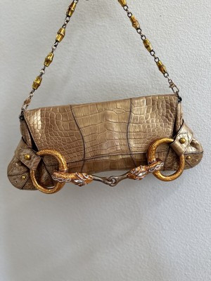 Gucci Horsebit Clutch Chain Bag Alligator Dragon RARE   | eBay | eBay US
