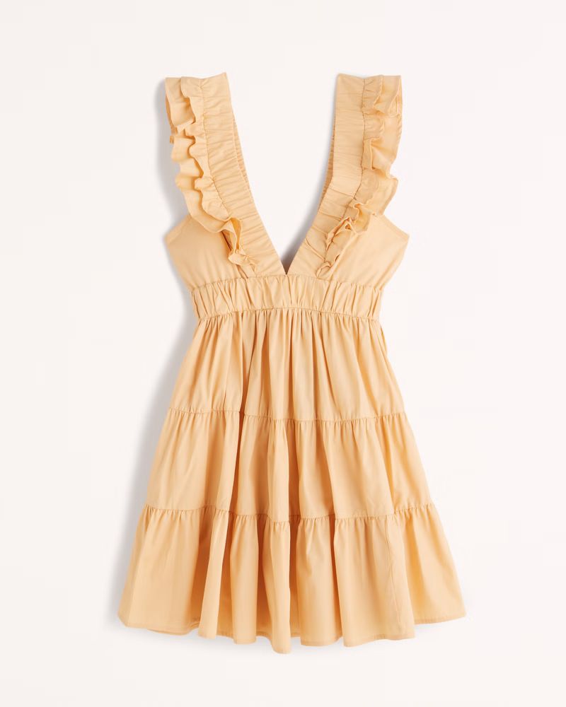 Ruffle Tiered Mini Dress | Abercrombie & Fitch (US)