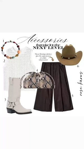 Spring accessories that take it to the next level! Love this western wear look and snake skin bag from COS. 

 #LTKFestival #LTKSeasonal #LTKStyleTip