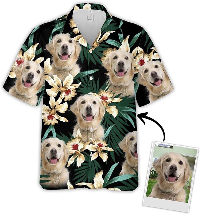 NAZENTI Personalized Hawaiian Shirt - Custom Face Shirt, Hawaiian Picture Shirts, Funny Hawaiian ... | Amazon (US)