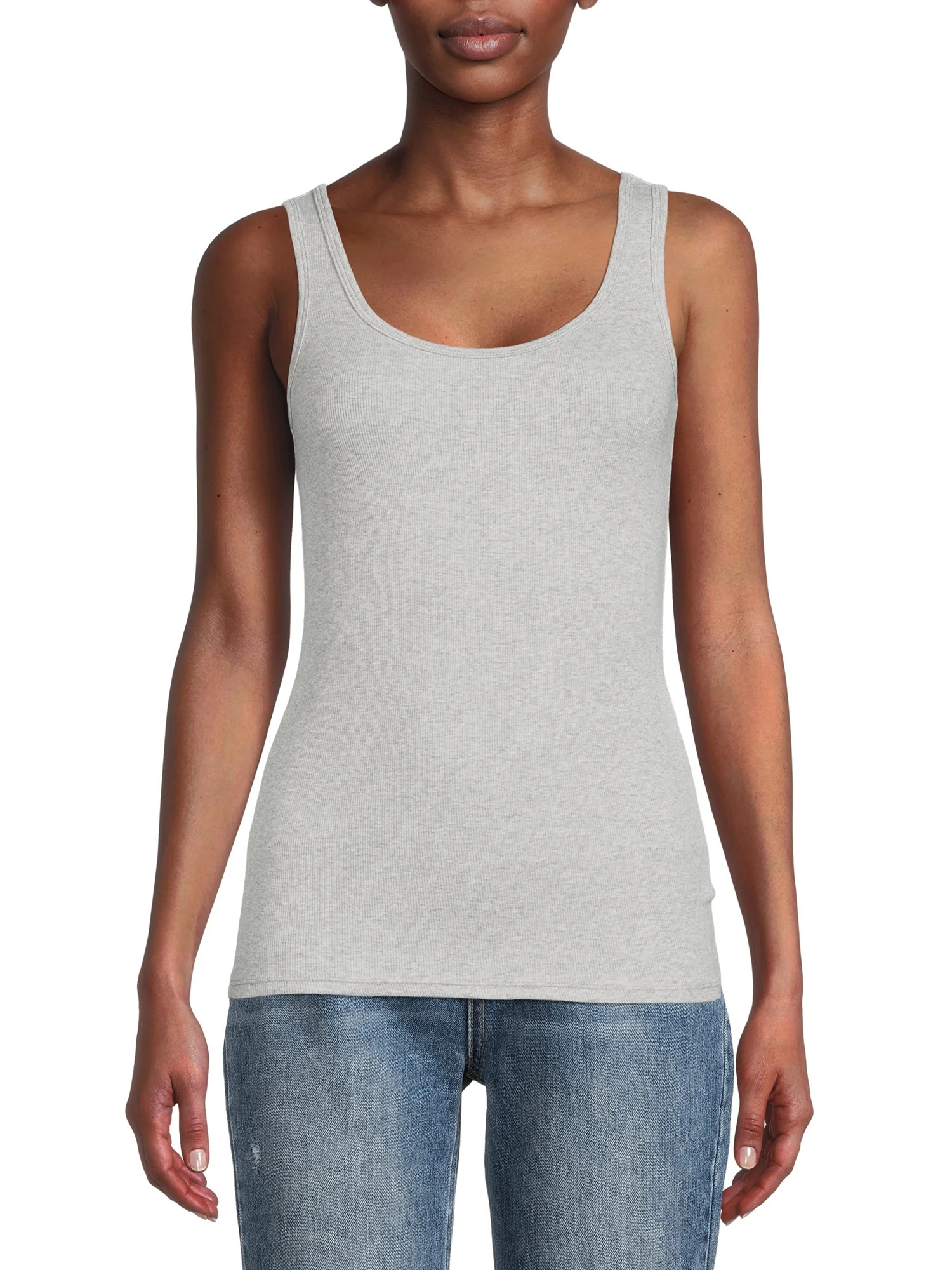 Time and Tru Women's Ribbed Tank Top - Walmart.com | Walmart (US)