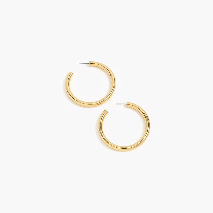Gold hoop earrings | J.Crew US