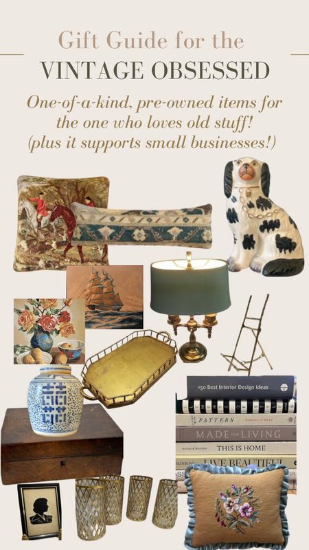 To be honest, I’d rather receive a vintage, pre-owned item versus a brand new, mass produced item, always. 
•
If you have a vintage-obsessed person on your shopping list, here are a few unique decor items they’d most likely enjoy! I know I’d love any one of these 😍
•


#LTKGiftGuide #LTKhome #LTKHoliday