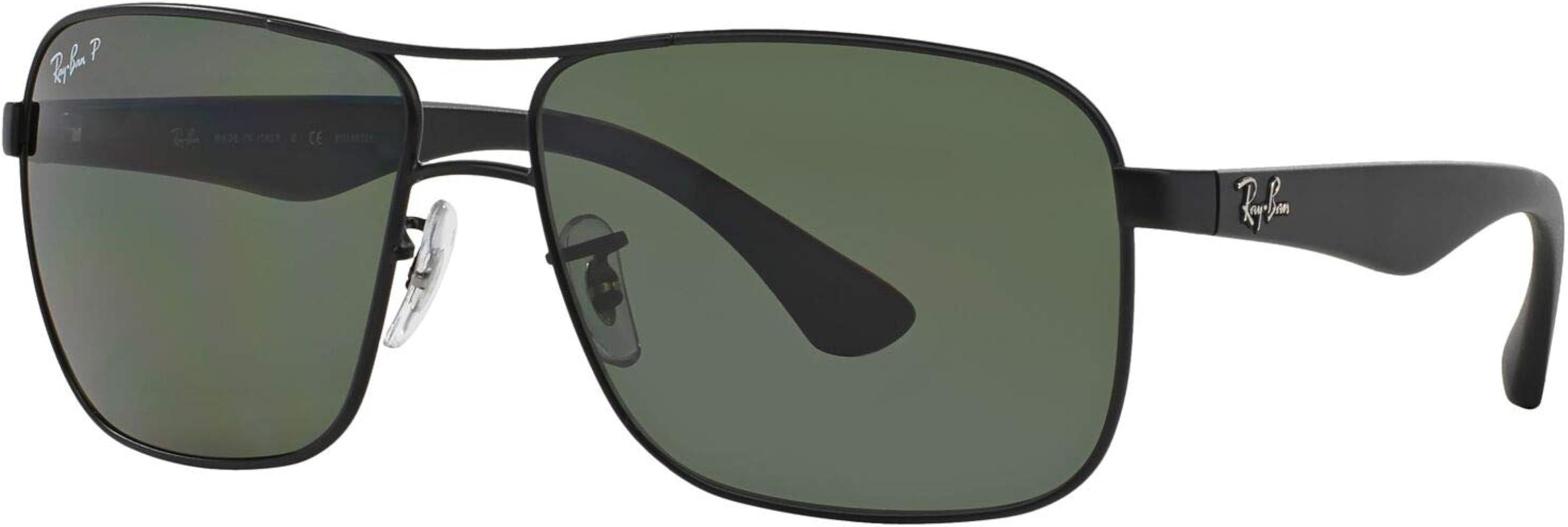 Ray-Ban Men's RB3516 Metal Square Sunglasses | Amazon (US)