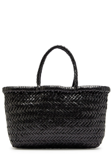 Mini Flat Gora woven leather top handle bag | Harvey Nichols