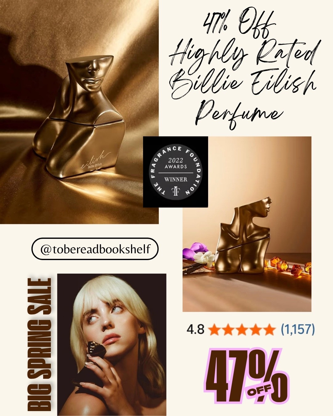 Save up to 47% off Billie Eilish’s super popular perfume with notes of Sugared Petals, Vanilla & Musk. 

This highly rated perfume won the 2022 Fragrance Foundation award. Not only that, but the bottle will look like an art piece in your home! Such a beautiful design!

Top highlights
• Warm vanilla and musk blend that feels mature, not childish
positive aspect
• Long-lasting scent that lingers throughout the day without overpowering
positive aspect
• Artistic bottle design doubles as a beautiful vanity display piece

Keywords: perfume, eau de parfum, sale, deal, discount, big spring sale, amazon, Amazon’s choice, women 

#LTKBeauty #LTKSaleAlert #LTKselfcare