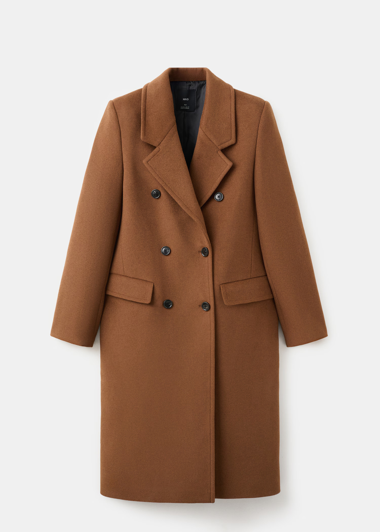 Double-breasted wool coat | MANGO (UK)