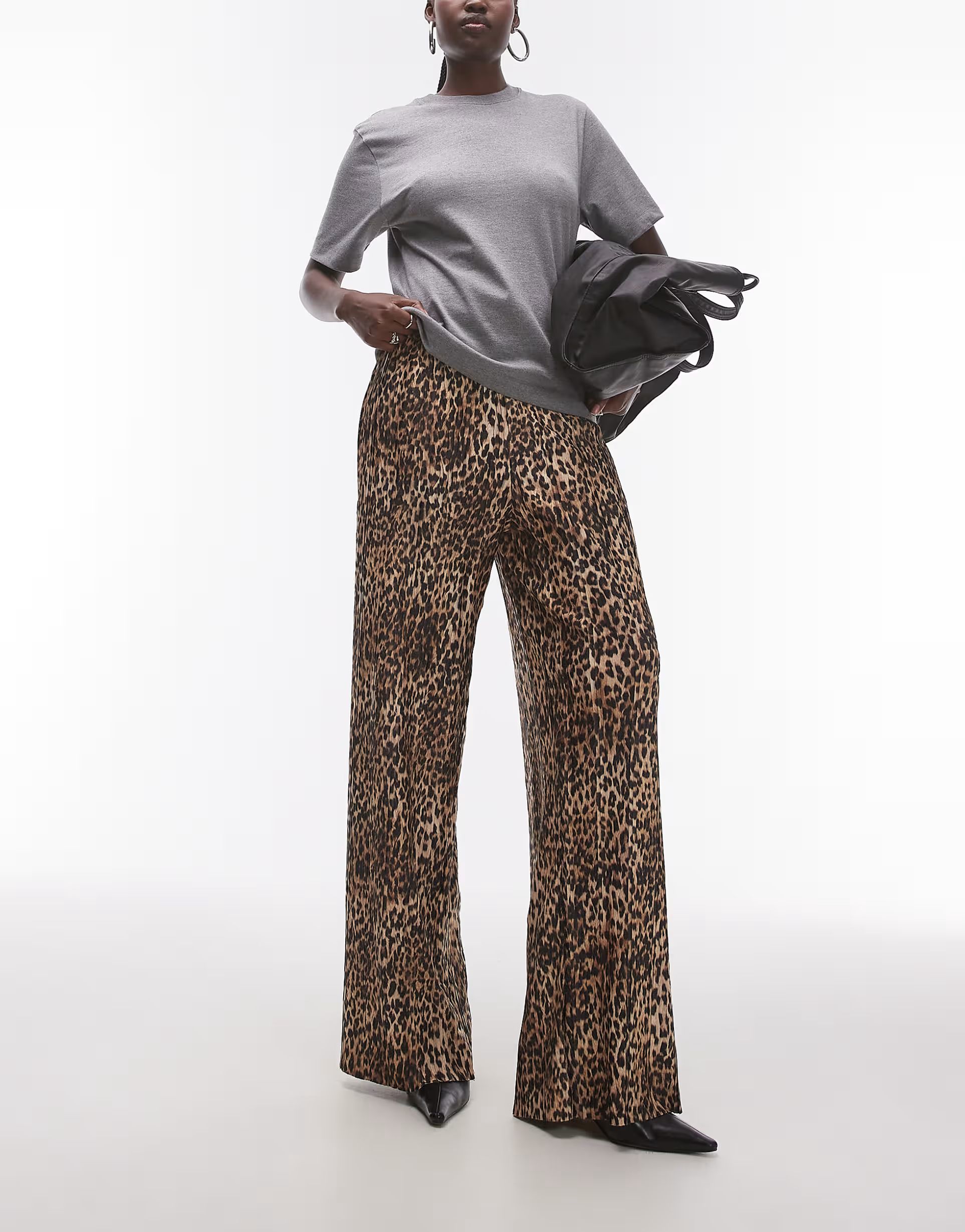 Topshop Tall leopard print plisse trouser | ASOS | ASOS (Global)