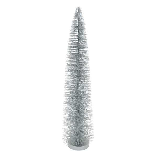Silver Glittered Bottlebrush Tree, 48" | At Home
