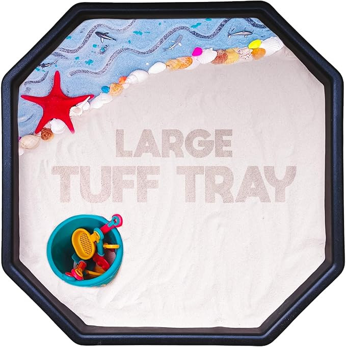 Tuff Tray (Large Black), Sensory Tray with Textured Surface, Sand and Water Table, Sensory Bin ... | Amazon (US)