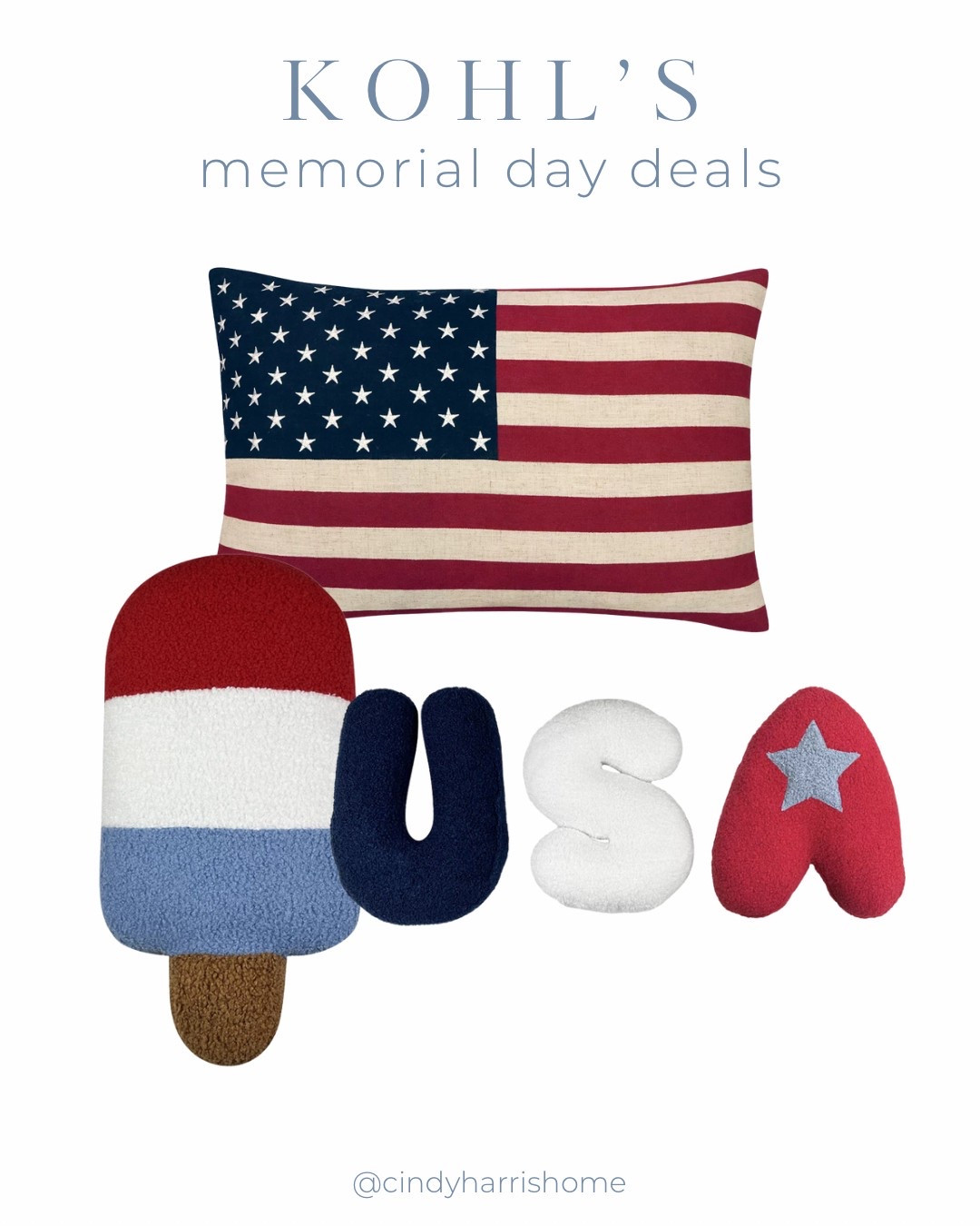 Cute patriotic pillows from Kohl’s — on sale through Memorial Day! 🇺🇸 

#LTKSaleAlert #LTKHome