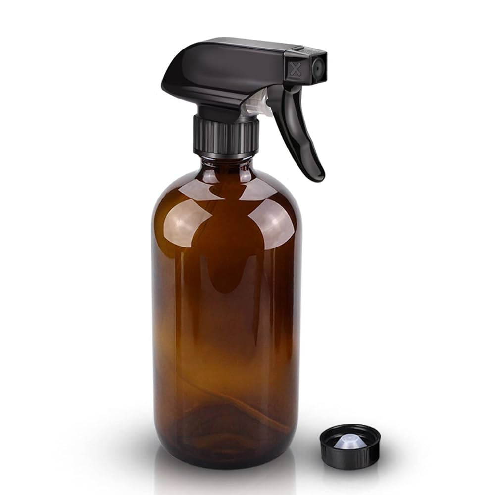 Wedama Amber Glass Spray Bottles, 16 oz Glass Spray Bottles for Cleaning Solutions and Essential ... | Amazon (US)