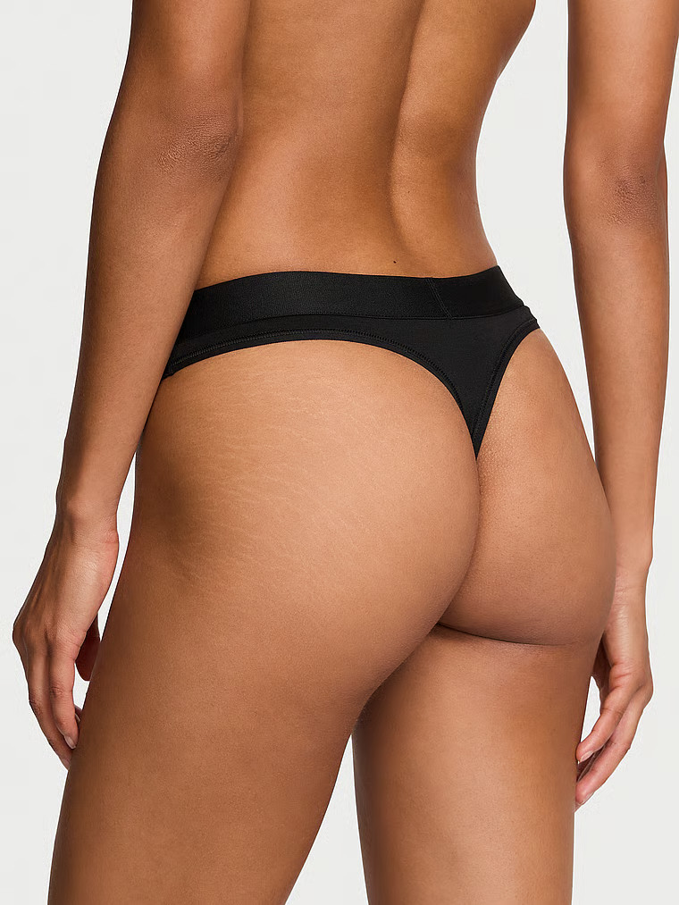 Logo Cotton Shine Patch Thong Panty | Victoria's Secret (US / CA )