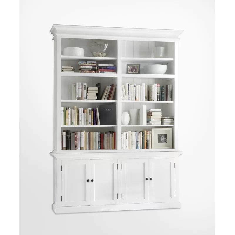 Jakel 86.61'' H x 65'' W Solid Wood Library Bookcase | Wayfair North America
