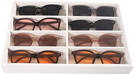 8 Grid Sunglass Organizer,Glasses Holder,Beige Eyeglass Display Tray,Jewelry Storage Organizer fo... | Amazon (US)