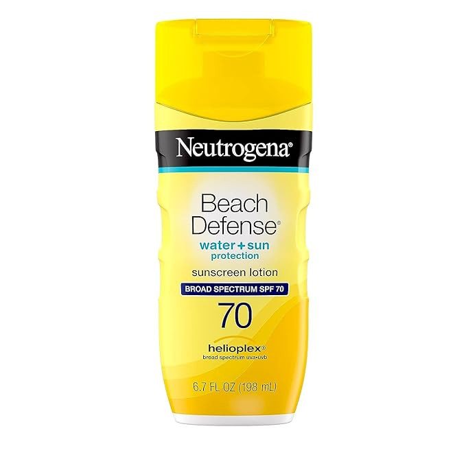 Neutrogena Beach Defense Water-Resistant Face & Body SPF 70 Sunscreen Lotion with Broad Spectrum ... | Amazon (US)