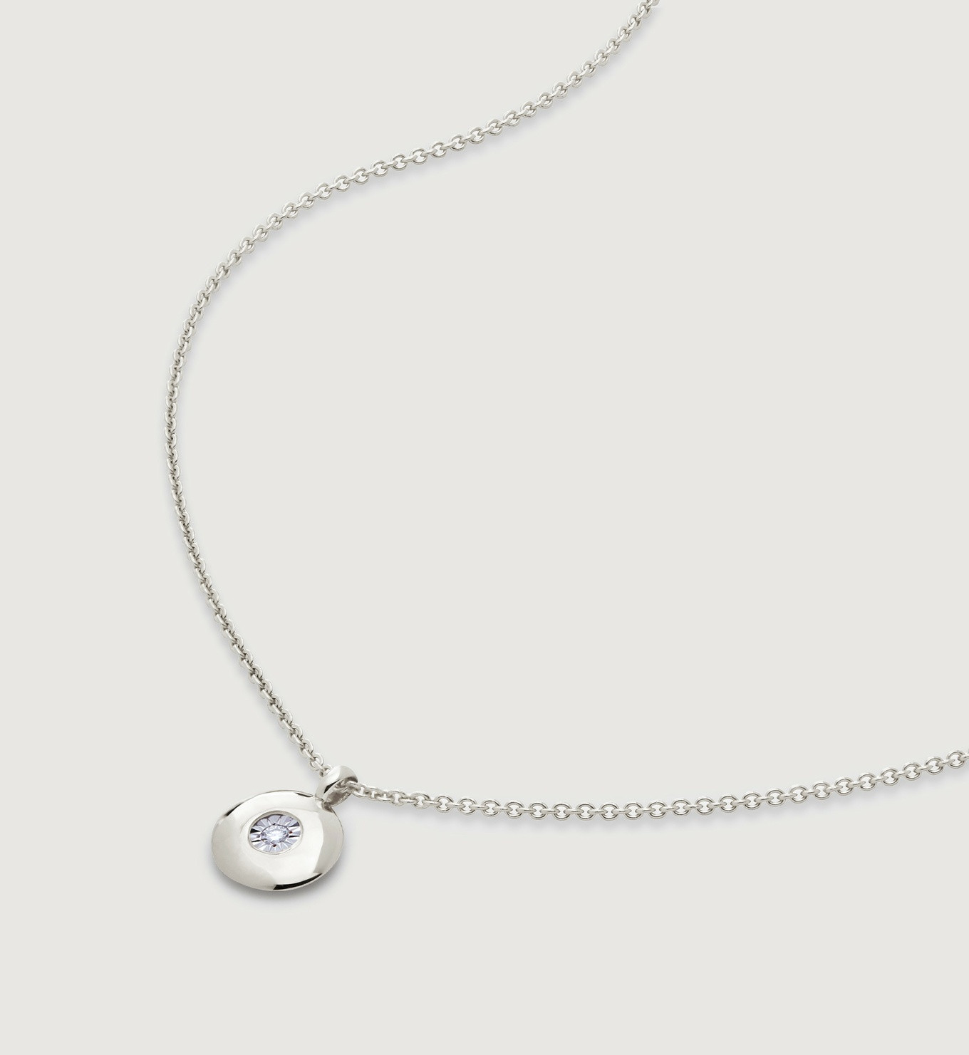 April Birthstone Necklace Adjustable 41-46cm/16-18' | Monica Vinader (Global)