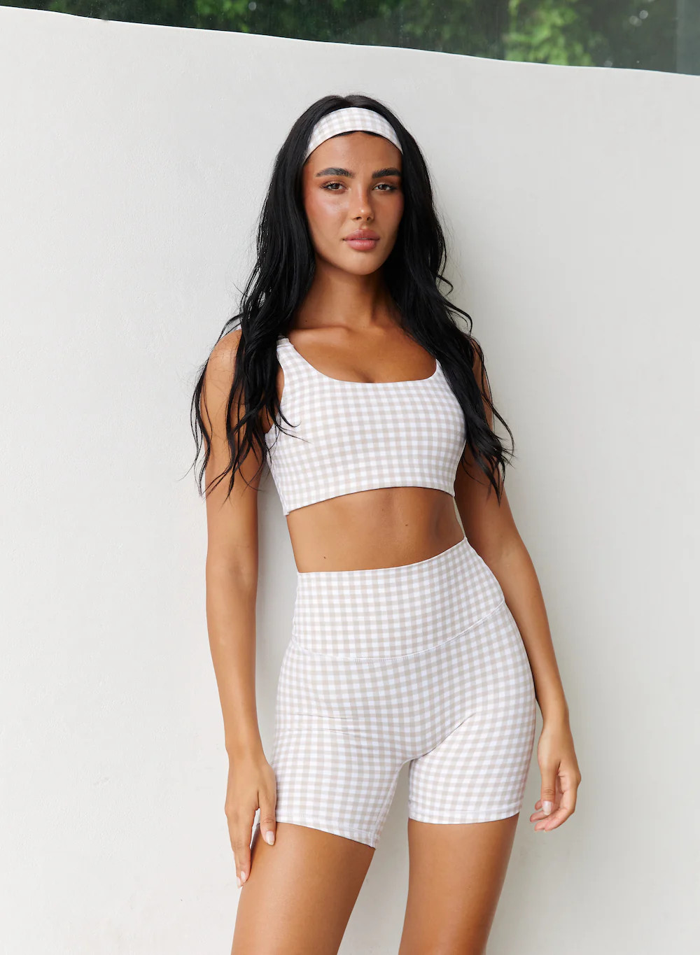 Astoria LUXE BALANCE Short - Beige Gingham | astoria activewear