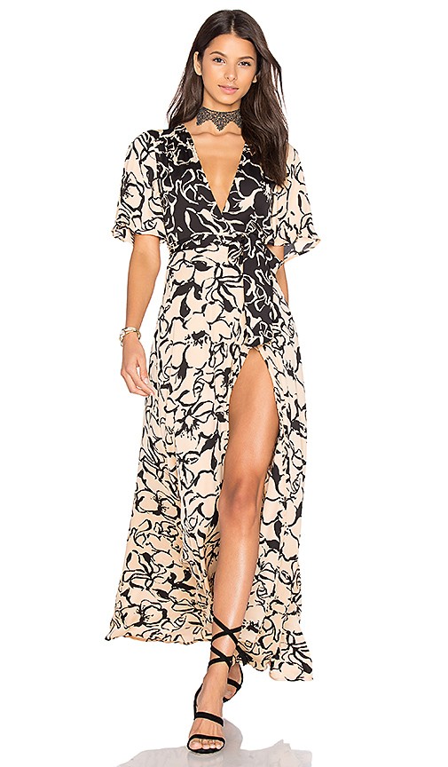 House of Harlow 1960 x REVOLVE Blaire Maxi in Apricot Abstract Floral | Revolve Clothing
