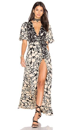 House of Harlow 1960 x REVOLVE Blaire Maxi in Apricot Abstract Floral | Revolve Clothing