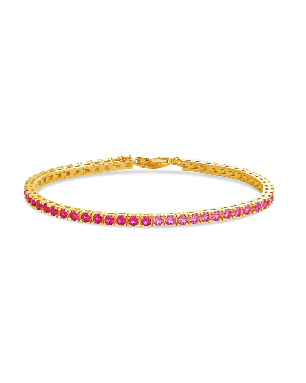 Hues of Pink Round CZ Tennis Bracelet | Sterling Forever