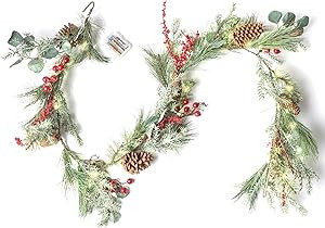 CraftMore Brighton Pine Garland with Lights | Amazon (US)