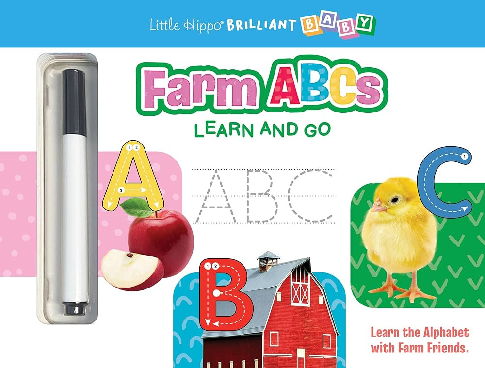 Farm ABCs - Children's Educational Wipe Clean Write and Write Book - Learning Letters | Amazon (US)