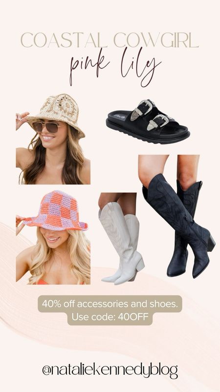Pink Lily Coastal Cowgirl Collection! 40% off accessories and shoes. Use code: 400FF