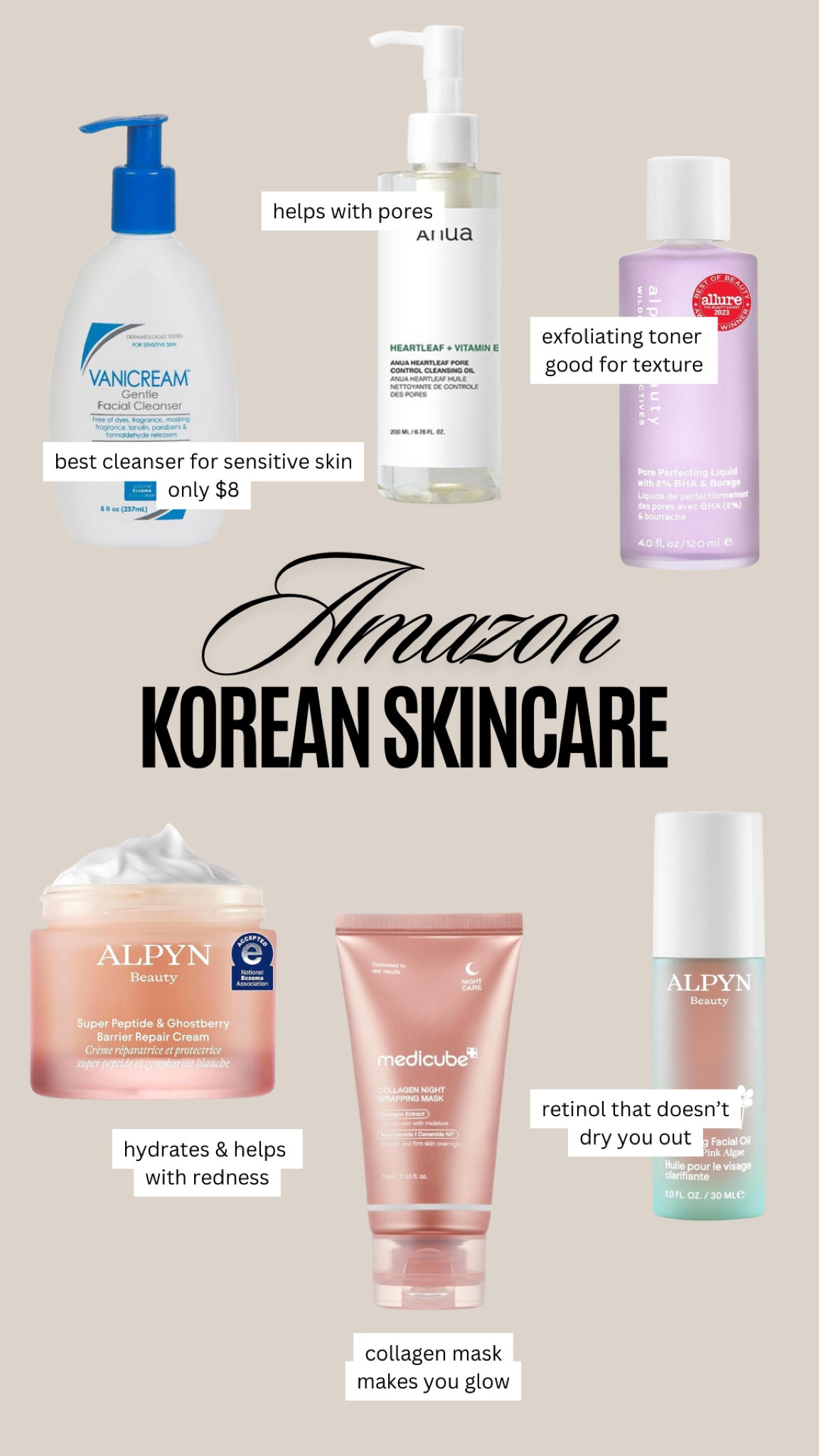 Amazon Korean skincare faves ❤️ have been loving these lately 

#LTKFindsUnder100 #LTKFindsUnder50 #LTKBeauty