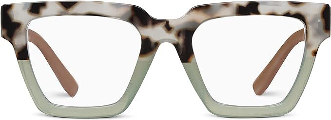 Peepers by PeeperSpecs Women's Take a Bow Square Blue Light Blocking Reading Glasses | Amazon (US)