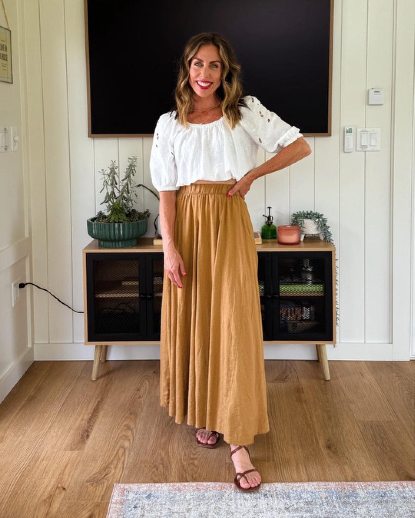 Love this boho look from target! 🎯 comfy maxi skirt and puff shirt are great for summer and these colors transition nicely to fall 😍 
.
.In an XS in both

#LTKSeasonal #LTKFindsUnder50 #LTKOver40