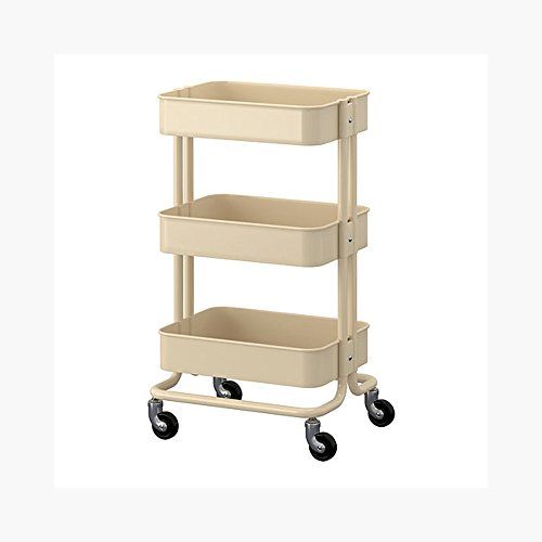 RASKOG Home Kitchen Bedroom Storage Utility Cart, Beige | Amazon (US)