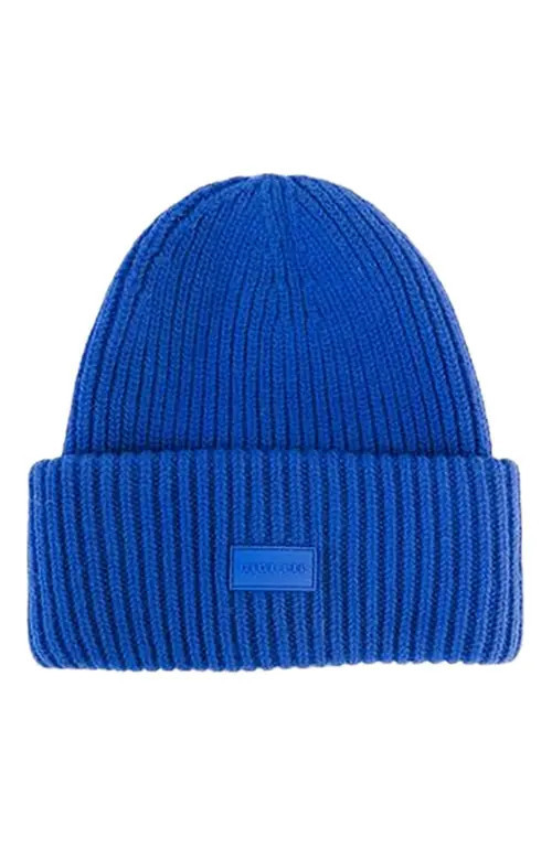 Gigi Pip Gigi Merino Wool Chunky Ribbed Beanie in Alpine Blue at Nordstrom | Nordstrom