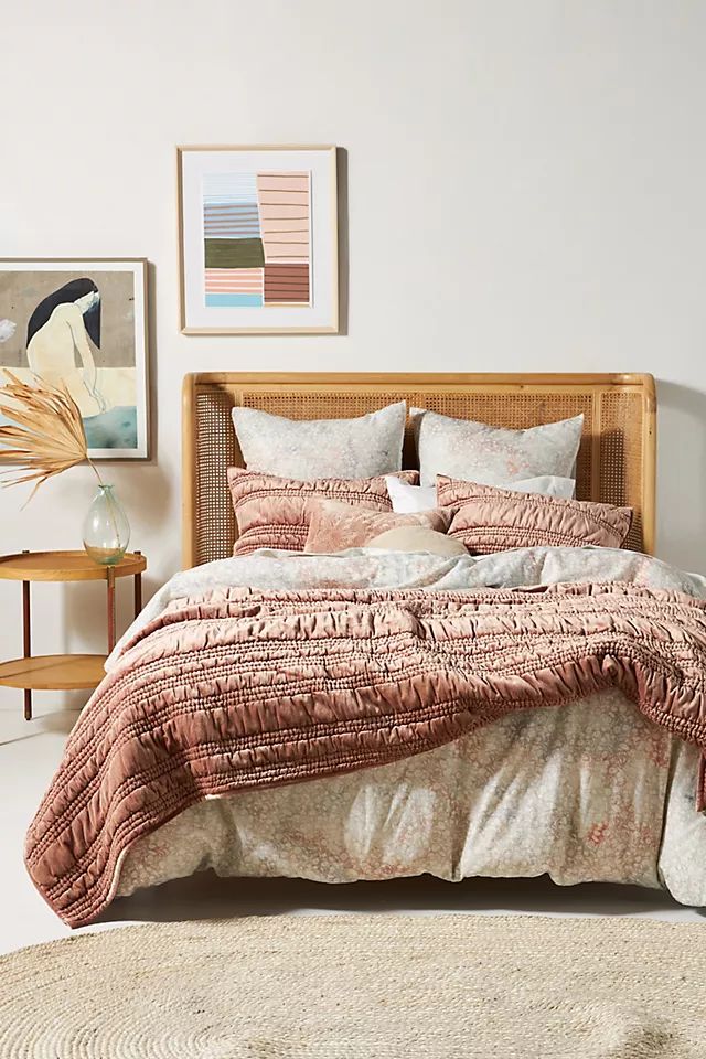 Lustered Velvet Alastair Quilt | Anthropologie (US)